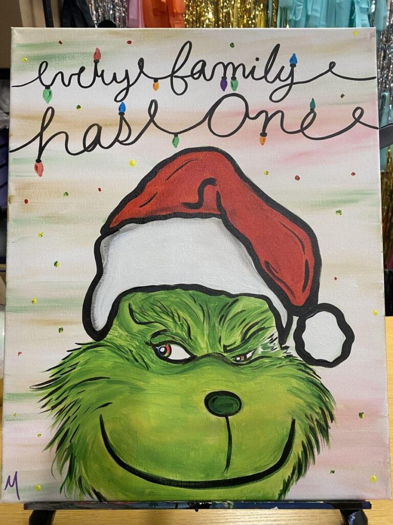Grinch Paint & Sip Class (8:00 pm – 10:00 pm)