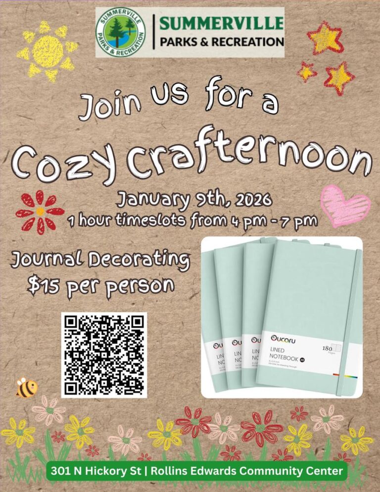 Cozy Crafternoon – Journal Decorating (4:00 pm – 8:00 pm)
