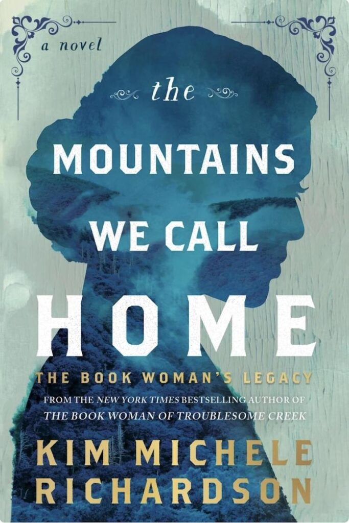 Book cover featuring the title "The Mountains We Call Home" with a silhouette and forest background.