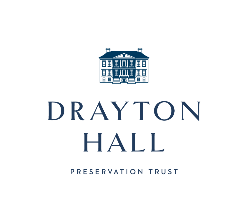 Logo of Drayton Hall Preservation Trust featuring a stylized image of the building and text below.