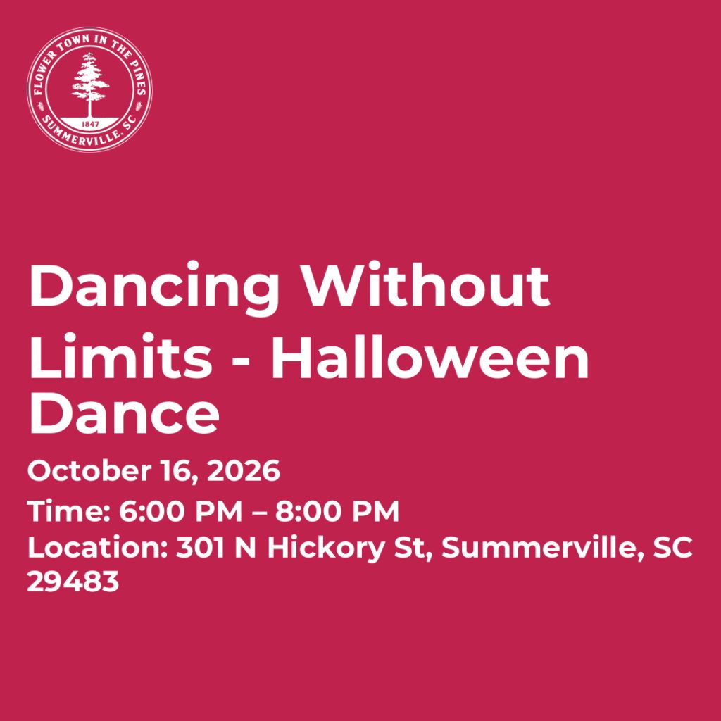 Event details for "Dancing Without Limits - Halloween Dance" on October 16, 2026, from 6 PM to 8 PM.