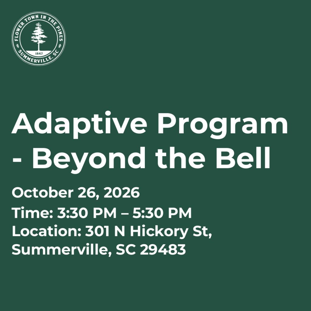 Event details for the Adaptive Program "Beyond the Bell" on October 26, 2026, in Summerville, SC.